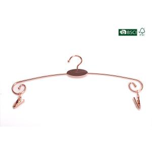 China Betterall Beautiful Light Thin Lingerie Rose Gold Chrome Metal Hanger for Bra supplier