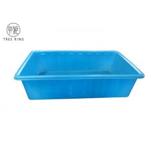 Open Top Blue Rectangular Large Plastic Pond Tubs For Hydroponic Growing100 Gallon