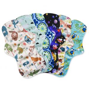 Cloth Reusable Sanitary Pads Black Feminine Bamboo Period Pads Breathable