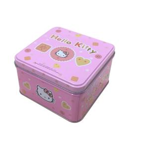 China Hello Kitty Design 14cm Square Tin Box supplier