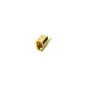 Gold Plated MMCX RF Coaxial Connectors , Straight Edge Mount Jack Female Connector