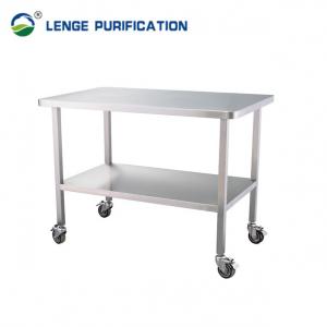 China Stainless Steel Furnishing Table 1300mm × 850mm × 950mm With Wheels supplier