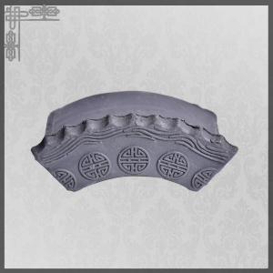 China Villa Design Classical Chinese Clay Roof Tiles Roof Edge Tile Natural Grey supplier