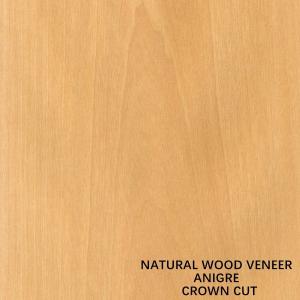 Decoration Natural Anigre Wood Veneer Flat Cut Crown Grain 0.18-0.55 mm Thickness China Makes Good Price