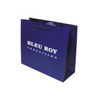 China Eco Friendly Custom Printed Medium Blue Paper Party Favor Bags With Handles on sale