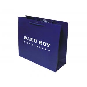 China Eco Friendly Custom Printed Medium Blue Paper Party Favor Bags With Handles supplier