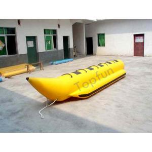 China Yellow Waterproff Banana Inflatable Fly Fishing Boats With PVC Strong Protection Black Bumper Strip supplier