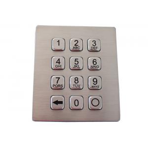 12 Keys Metal Numeric Keypad 4x3 Door Entry Programmable Dot Matrix Interface