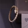 China Luxury Brand Serpenti Viper one-coil thin Bracelet Yellow Gold Snake Bracelet with full pavé diamonds wholesale