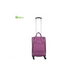 China 20 Inch Purple Carry On Trolley Luggage With Spinner Wheels supplier