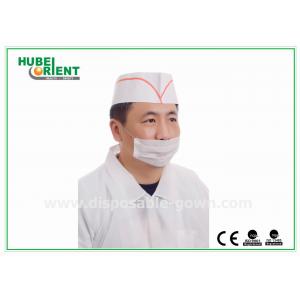 China Odorless Chef Paper Hat Customized Disposable Chef Hats Printing Stripe And Logo supplier