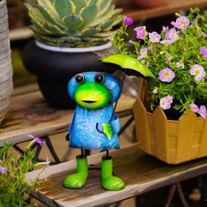 Customizable Frog Metal Garden Ornaments Decoration Weatherproof