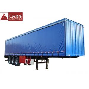 China Blue Color Curtain Side Flatbed PVC Tarpaulin High Strength Steel Structure High Strength Cord Fabric supplier