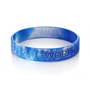 China Marble color charity silicone wristbands logo debossed customized supplier