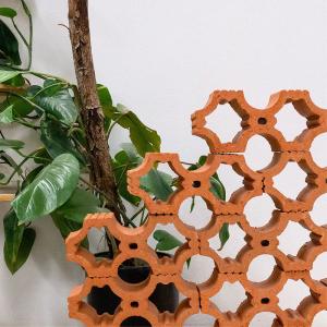 China Garden Decorative Terracotta Bricks Red Clay Screen Tile Ventilation Cavity Structure supplier