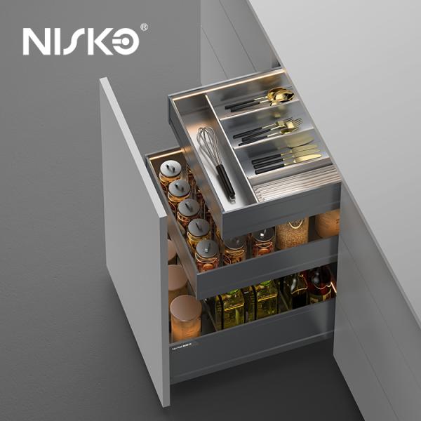 Pull out Seasoning bottle basket made by aluminum with soft close slide