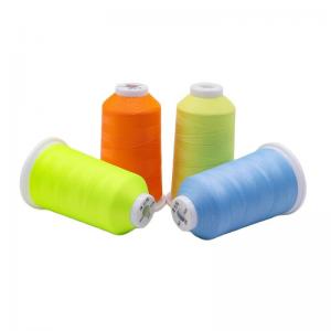 China 27 Colors Polyester 150D/2 Luminous Thread for Jean Sewing Reflective Embroidery Thread supplier