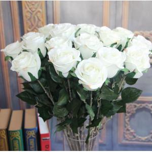 UVG White Artificial Flowers Wholesale Real Touch Silk Flower Rose for Party Decoration