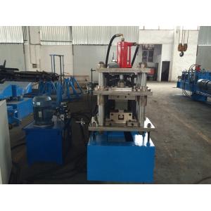 China Horizontal Storage Rack Roll Forming Machine With Hydraulic Punching System supplier