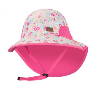 China Lightweight Fabric Wide Brim Bucket Hats 43cm Childrens Sunhat supplier
