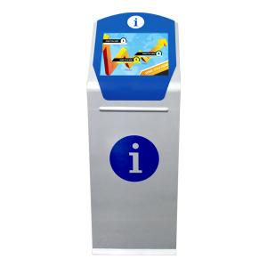 Queue Self Service Ticketing Kiosk Terminal 19Inch Floor Standing 1.5mm steel