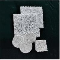 China Round Square Foundry Alumina Ceramic Foam Filter 80-90% Porosity on sale
