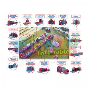 China Giant Adult Inflatables Obstacle Course Indoor Playground Equipment supplier