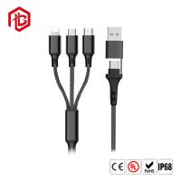 China Micro USB Type C Lighting 3 4 In 1 3A Multi Phone Charger Fast Charging USB Data Cable on sale