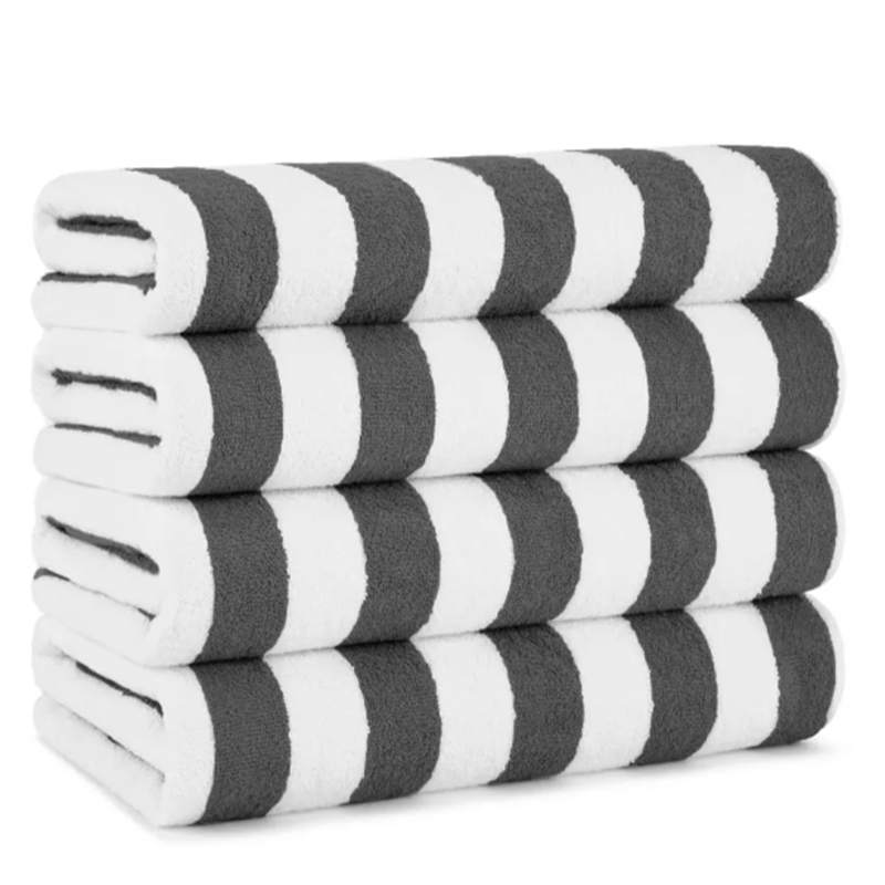 China Quick-Dry Beach Towel with High-Visibility Yarn-Dyed Stripes and Chlorine-Resistant Yarn-Dyed Technic wholesale