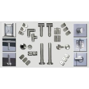 China Bathroom Toilet Cubicle Hardware Cubicle Partition Accessories Stainless Steel For WC supplier
