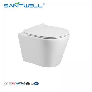 China European Standard Ceramic Rimless wall-hung toilet P-trap180mm supplier