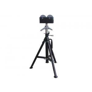 China Portable Tripod Pipe Stand with Foldable and Adjustable Roller Head supplier