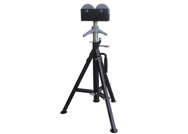 Portable Tripod Pipe Stand with Foldable and Adjustable Roller Head