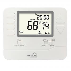 China 2 heat 1 cool Non-programmable Electric or Gas Room Thermostat with Heating and Cooling Swing Adjustment supplier