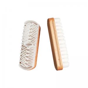 OEM Suede Shoe Brush Beech Wood Rubber For Cleaning