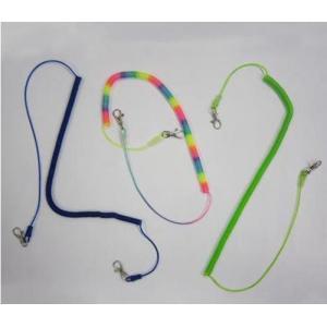 Long tail flexi coil lanyard different color different size good fishing coil leash tether