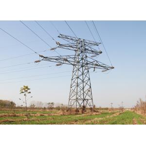 Hot Galvanized Electric Transmission Tower , Single Circuit High Tension Tower