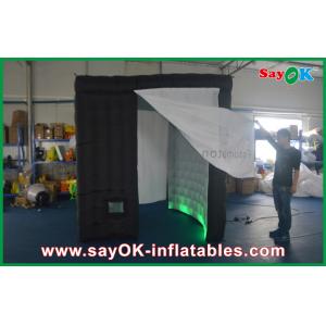 Inflatable Photo Booth Enclosure 210D Oxford Cloth Lighting Inflatable Photo Booth Black Outside For Party