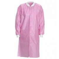 China 45gsm Disposable Lab Gown , Non Woven Lab Coat With 3 Pockets on sale