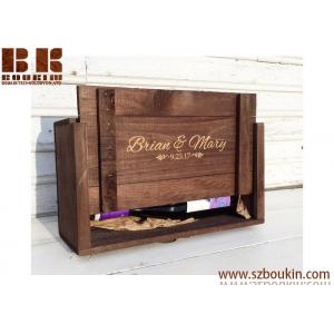 WOODEN WINE BOX Personalized Wine Box for Weddings Ceremonies and Anniversary Gifts Holds Two Wine Bottles
