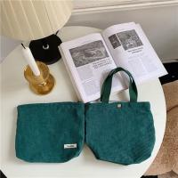 China ARTSY CORDUROY BAG CASUAL PORTABLE MINI LADIES CLUTCH BAG VINTAGE CLOTH BAG BENTO BAG on sale