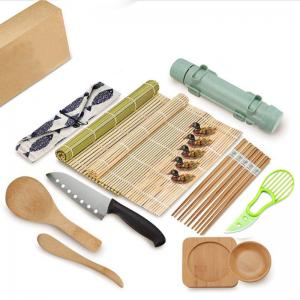 China Knife Chopsticks Sushi Rolling Mats , User Guidance Bamboo Sushi Making Kit supplier