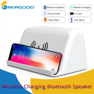 2019 Wireless Charging Phone Holder Portable Bluetooth Hifi Speaker with Power Bank for Sports,Video Entertainment Watch