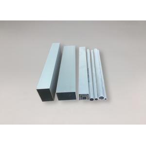 Silver White Anodizing Aluminium Tube Profiles , Extruded Aluminum Rectangular Tubing