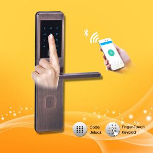China Smart Home Bluetooth Security Door Lock , Fingerprint Scanner Door Entry System supplier