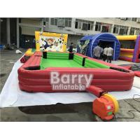 China Giant Pool Table Soccer Inflatable Sports Games / Inflatable Snooker Field on sale