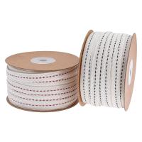 China 10mm*50y Cotton Stitched Edge Ribbon ISO9001 Custom Cotton Ribbon on sale