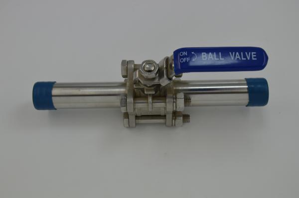 3pc long-butt weld ball valve ss304,ss316 stainless steel ball valves