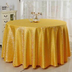 China OEM Made Yellow Purplish Red Round Table Cover for any size Tables supplier