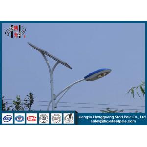China Energy Saving Lamp Post with Solar Panel Powder Coated for Street Lighting supplier